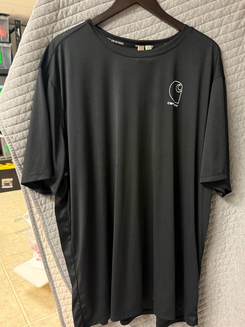 Carhartt Black Short-Sleeve Performance Tee with Logo